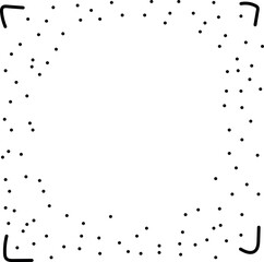 A texture in the form of a frame consisting of many dots and corners.