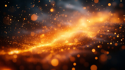 Sparks and embers soar against a black sky, illuminating the darkness with dynamic energy. The dazzling light evokes themes of chaos, transformation, and fleeting beauty in the night