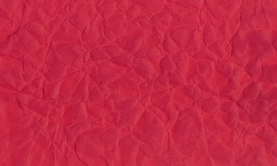 Scrap paper textured background, red crumpled paper. high quality