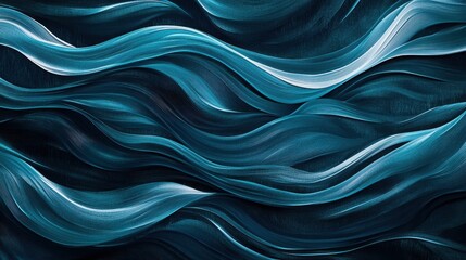 Abstract Teal Wave Pattern Background Design