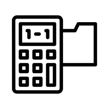 recommend clip art: calculator line icon