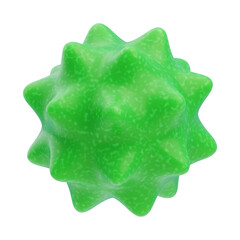 3D Plastic Resin Abstract Green Spiky Sphere