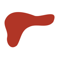 Abstract red shape illustration 