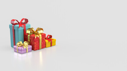 The Gift box for celebration or Holiday concept 3d rendering.