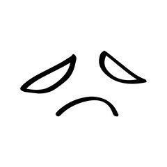 sad demon face emoticon 