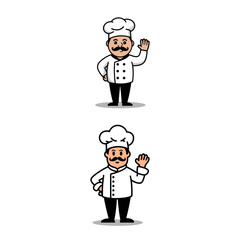 Cartoon Chef Character with Chef Hat