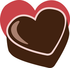 Silhouette image of valentine day gift