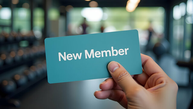 Welcome to the Gym! Your New Member card awaits. Start your fitness journey today!