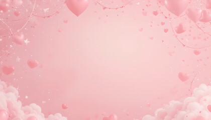 Cloud of Love a dreamy Valentine's Day Background, 