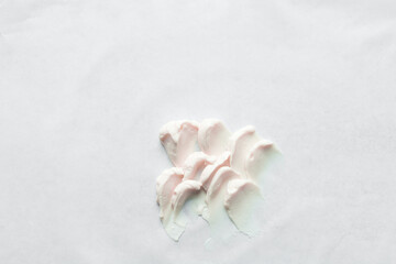 silky smooth american buttercream on a marble surface,Top view of buttercream for decorating cake, overhead view of smooth buttercream