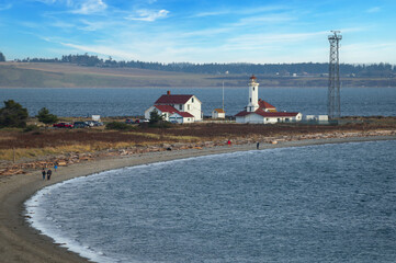 Point Wilson Light is an active aid to navigation located in Fort Worden State Park near Port...