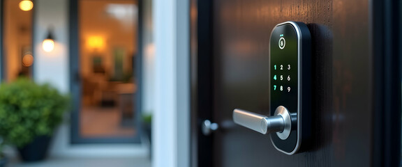 Secure Your Home with Sleek Smart Lock Technology. Easy access, enhanced security.