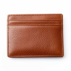 Wallet , Isolated on white background, flat lay