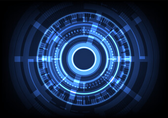 Abstract background with blue tech circles