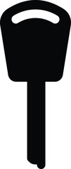 Silhouette of a key illustration