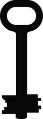 Silhouette of a key illustration