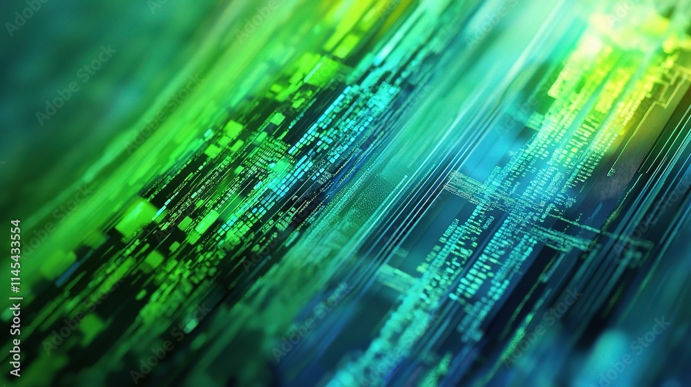 Poster abstract digital interface with creative software elements and patterns