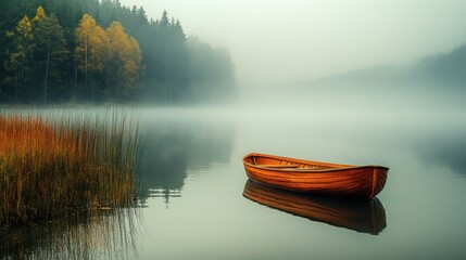 fog on the lake