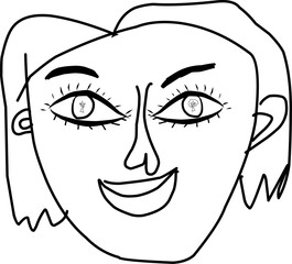 face of a person. portrait of a woman's abstract face