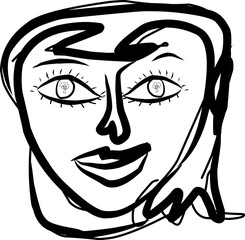 face of a person. portrait of a woman's abstract face