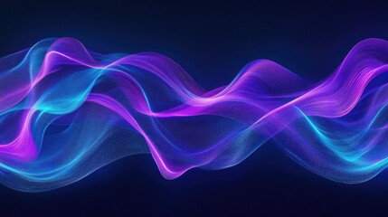 Fototapeta premium Abstract Blue And Purple Wavy Light Trails Design