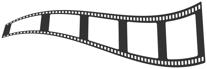 Fototapeta premium Old grunge movie film long strip set, vintage filmstrip roll frame. Film strip icon. Video tape photo film strip frame vector. film frame border strip analog. Roll of retro film strip on isolated. 