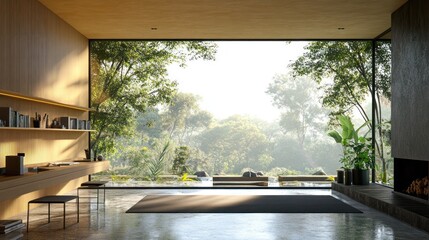 Tranquil Modern Home with Lush Forest View