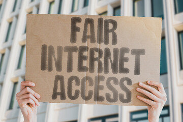 "Fair internet access" emphasizes connectivity and equality for all. Equality. Connectivity. Opportunity. Inclusion. Digital. Justice. Empowerment