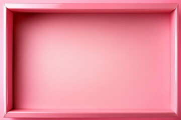 A stylish pink photo frame without any image inside.