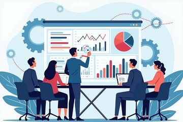 A group of people working together