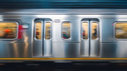 Passenger boarding a train blurred AI generated illustration