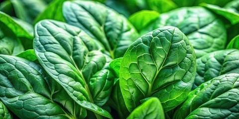 Fototapeta premium Macro Spinach Leaves - Deep Focus Photography