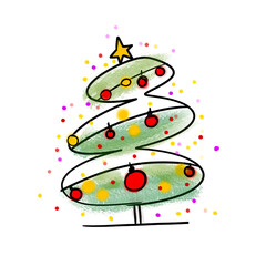 abstract christmas tree