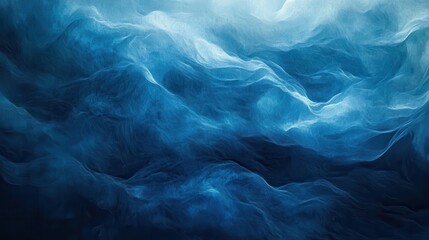 Obraz premium Abstract Blue Wave Pattern Digital Art