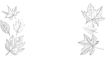 Vector black autumn frame with leaves background 