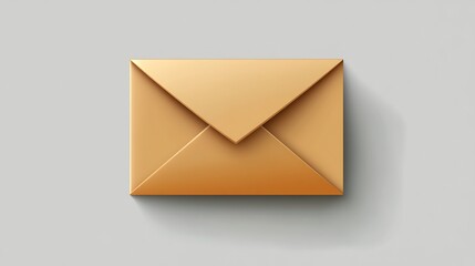Minimalistic email icon with a clean envelope design isolated on a transparent background perfect for digital marketing or communication branding
