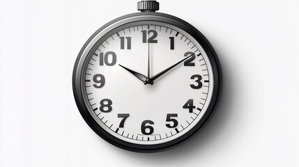 Modern and sleek clock icon isolated on a transparent background for time management scheduling and reminder apps