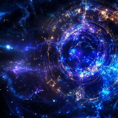 Obraz premium Celestial Gate Cosmic Portal of Light and Energy