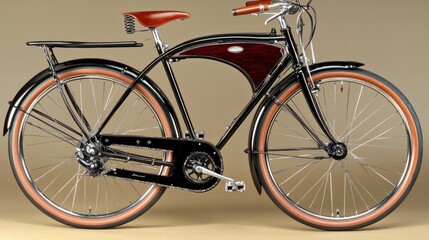 Fototapeta premium Vintage Bicycle with Classic Design and Unique Features