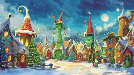 Whoville backdrop Digital whoville fantasy