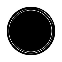 black circle logo for labels or aesthetic minimalist design elements