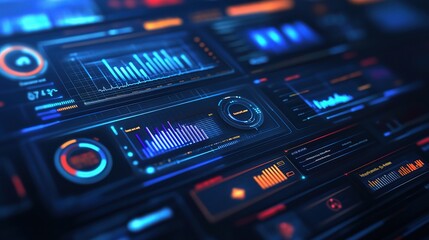 Obraz premium Health Care Dashboard with Secure Data Visualization and Locks