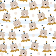 seamless pattern with teddy bears