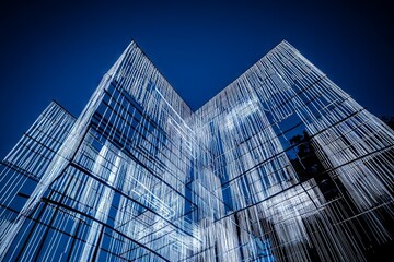 Fototapeta premium Night Illumination of a Geometric Structure with Light Strings