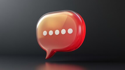Fototapeta premium Modern chat notification icon isolated on a transparent background for messaging communication and social media platforms