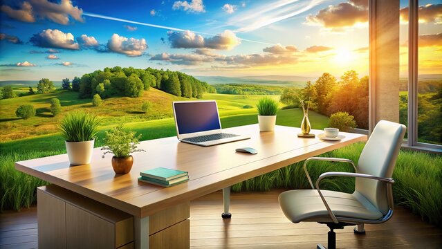 Vacant Job Opportunity - Advertising Illustration - Empty Desk