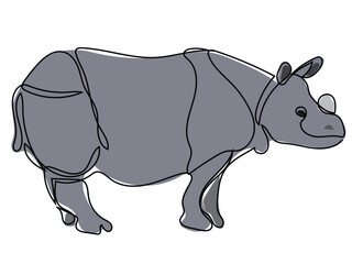 Rhino in continuous line drawing and can be edited later