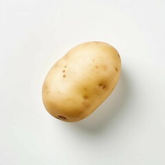 Yukon Potato, Isolated white background, flat lay