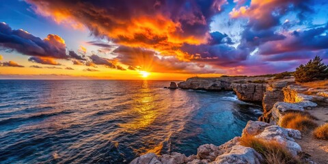 Salento's coast blazed with winter solstice sunset glory on December 21st, 2020.