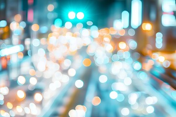 Abstract City Night Lights Bokeh Photography